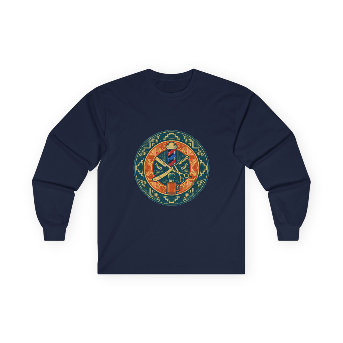 Sharp & Dapper Long Sleeve — Vintage Barbershop Badge