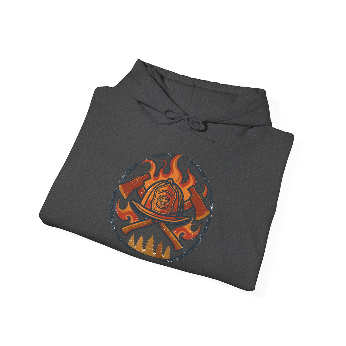 Ember Watch Hoodie — Vintage Firefighter Badge