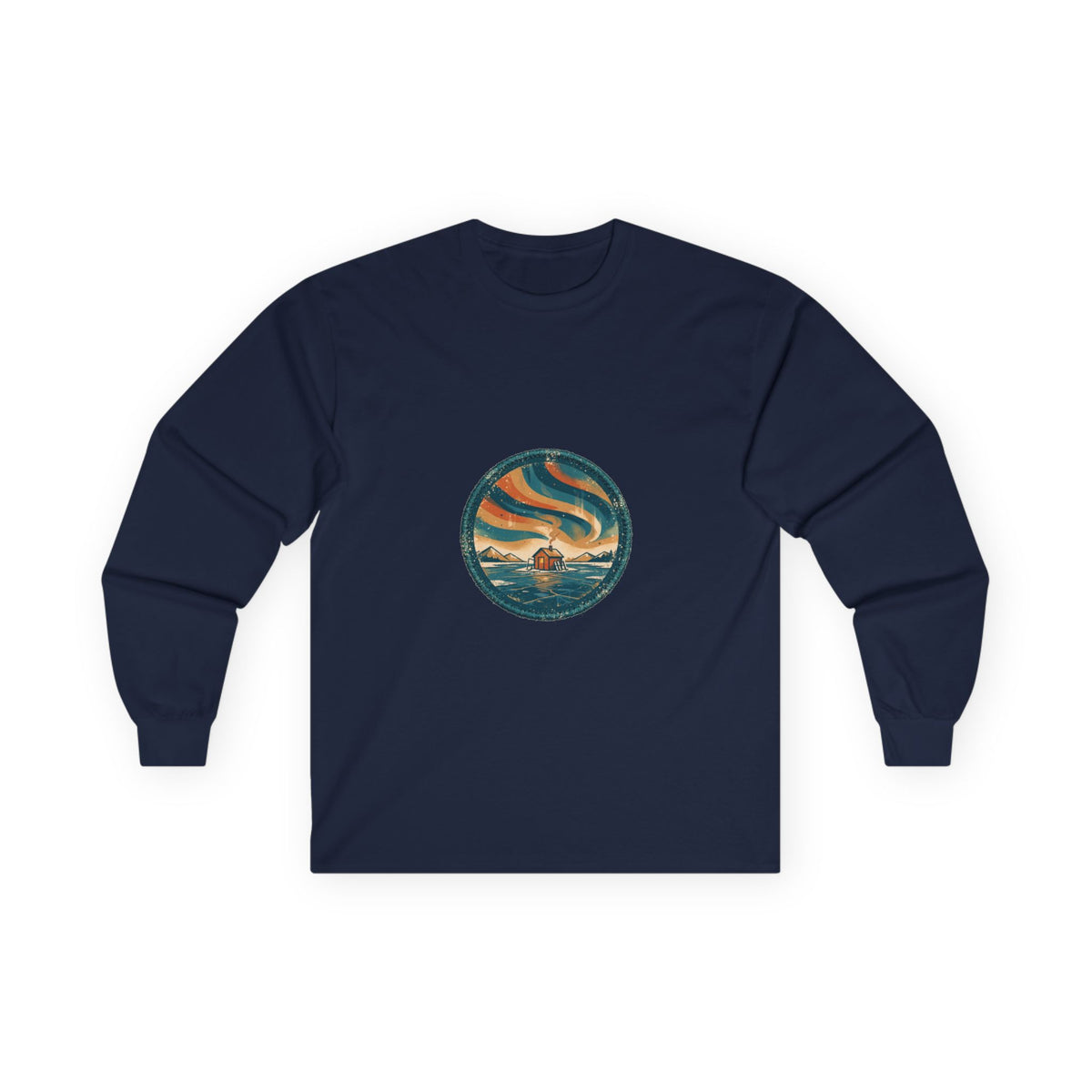Hardwater Season Long Sleeve — Vintage Ice Fishing Badge