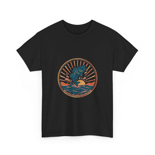 Sunset Bass Tee — Vintage Outdoor Badge