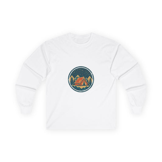Campfire Tales Long Sleeve — Vintage Camping Badge