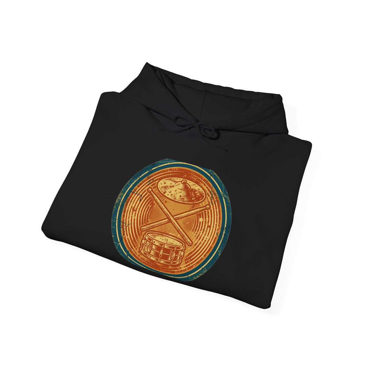 Backbeat Hoodie — Vintage Drum Badge