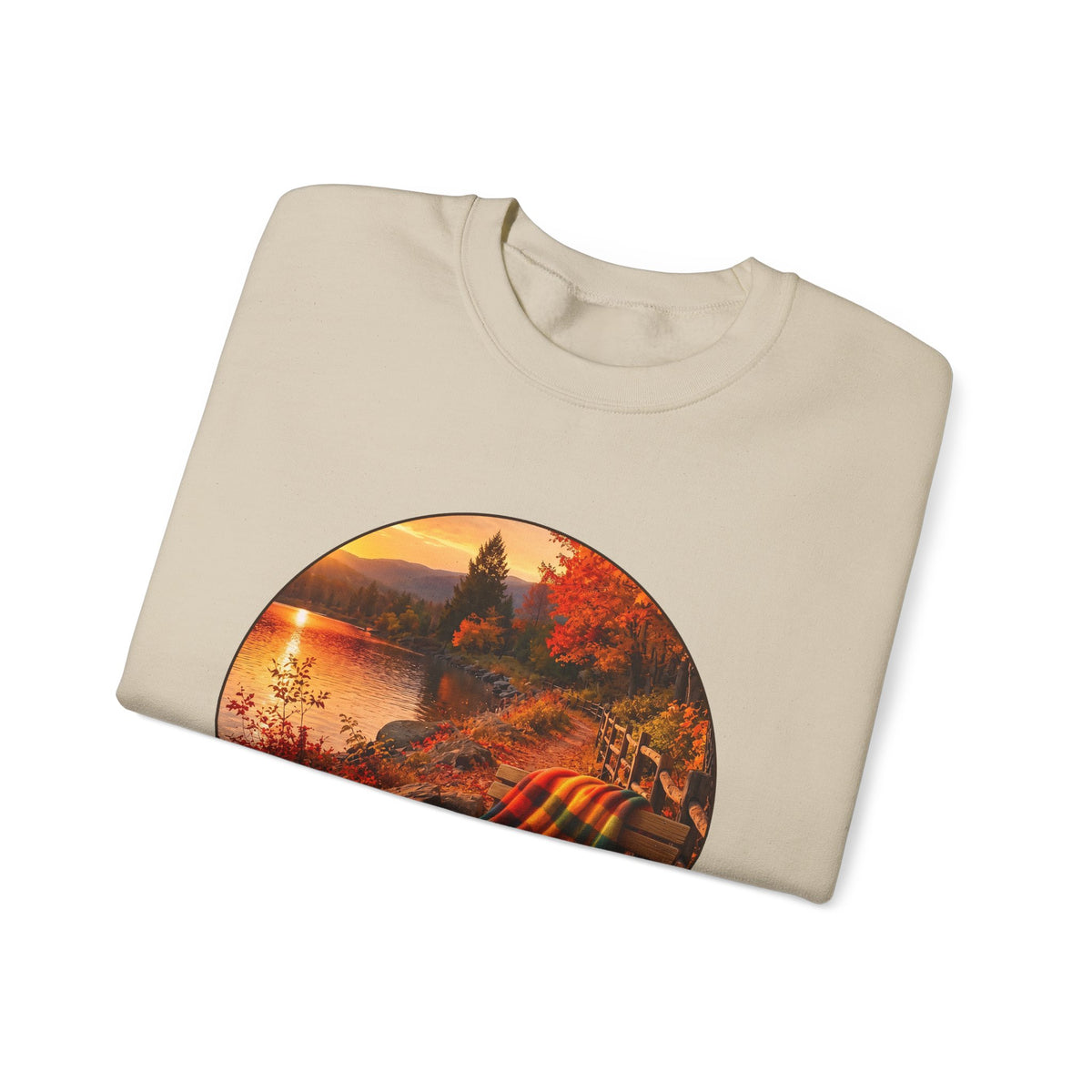 Autumn Lake Scenic Crewneck Sweatshirt