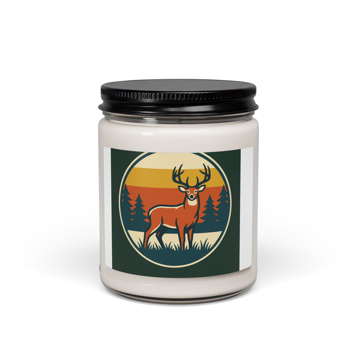 Deer Cabin Scented Soy Candle — 9oz Rustic Woodland Aroma