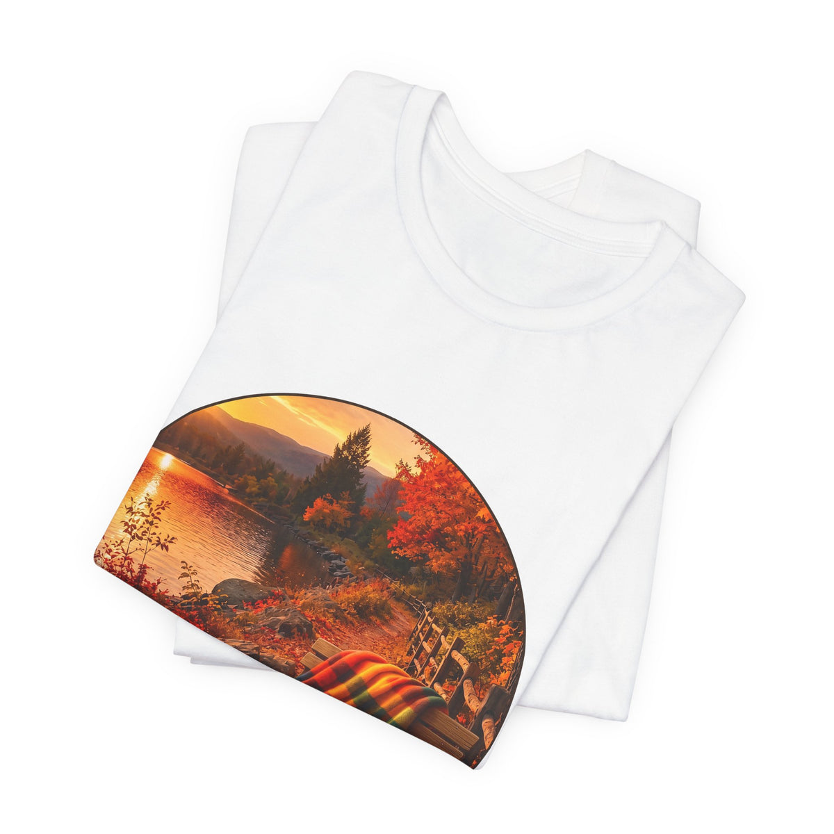 Autumn Lakeside Tee — Cozy Fall Picnic Scene