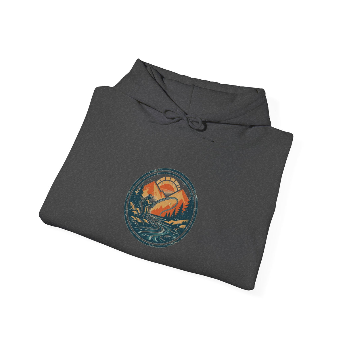 Drift & Cast Hoodie — Vintage Fly Fishing Badge