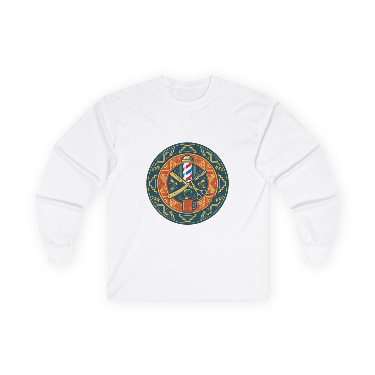Sharp & Dapper Long Sleeve — Vintage Barbershop Badge