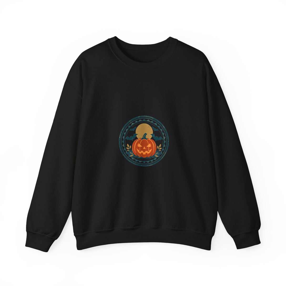 Haunted Hollow Crewneck — Vintage Halloween Badge