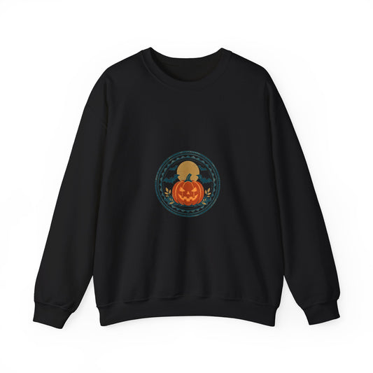 Haunted Hollow Crewneck — Vintage Halloween Badge