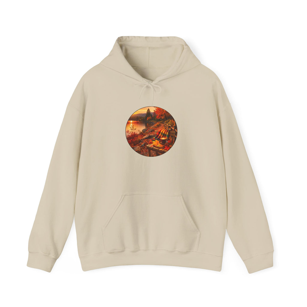 Autumn Cabin Hoodie — Cozy Fall Scenic Sweatshirt