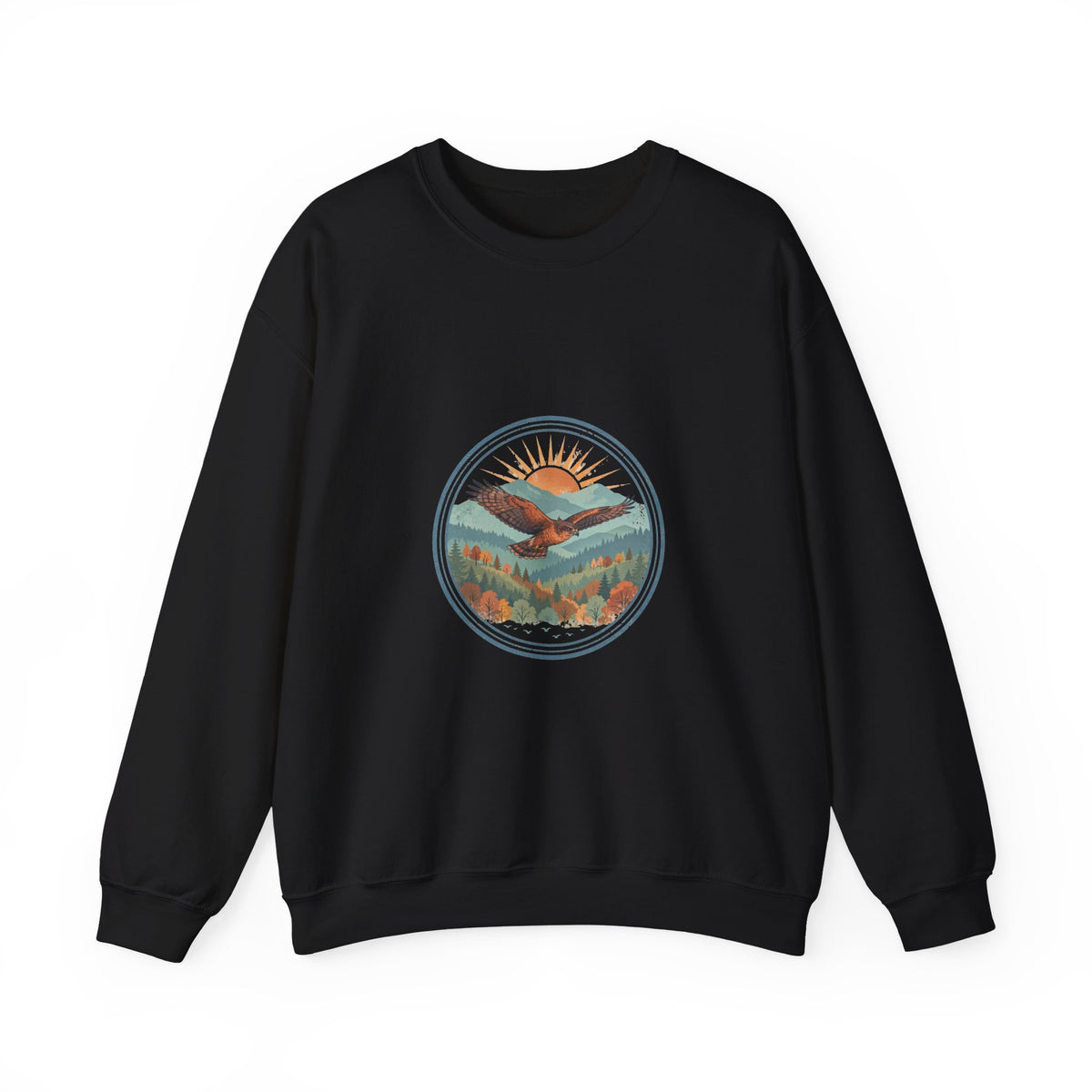 Hawk Watch Crewneck — Vintage Outdoor Badge