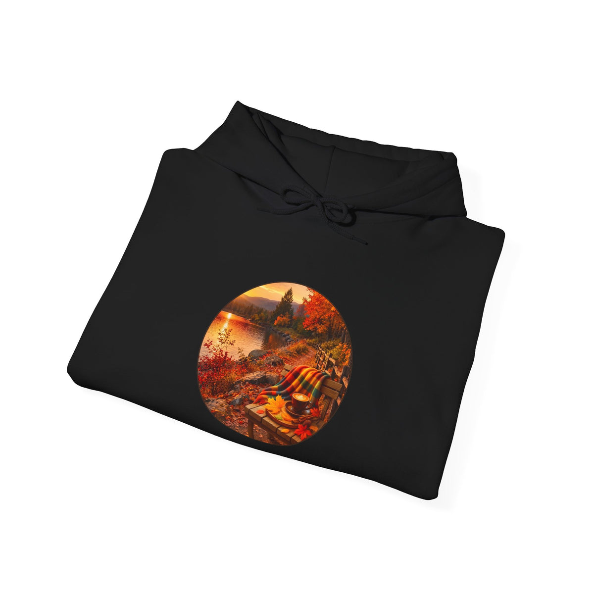 Autumn Cabin Hoodie — Cozy Fall Scenic Sweatshirt