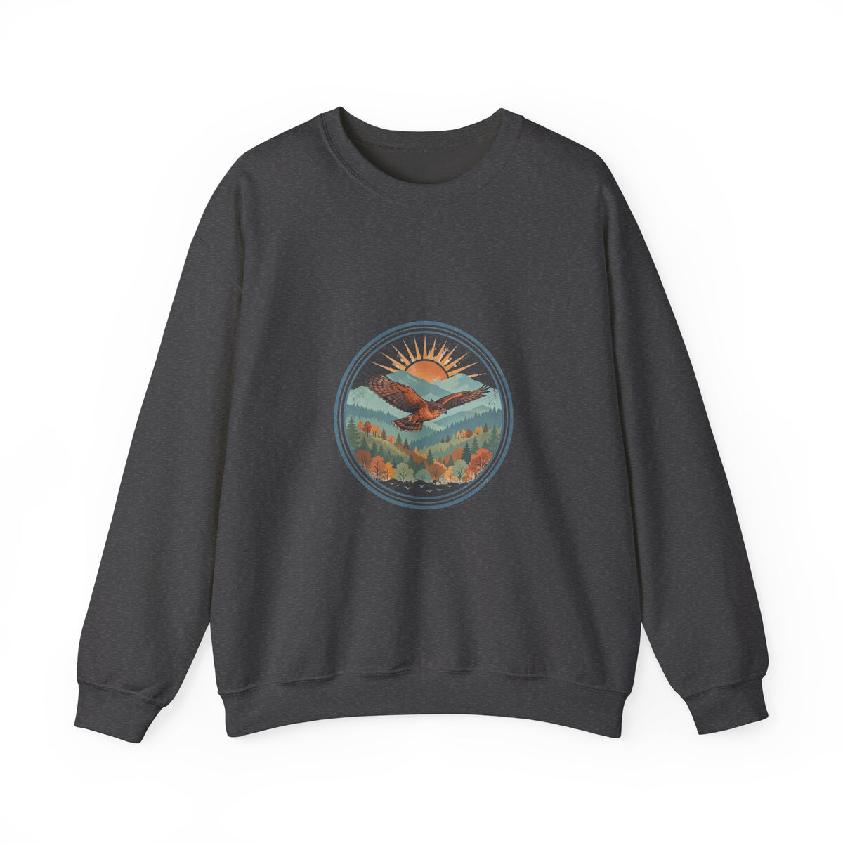 Hawk Watch Crewneck — Vintage Outdoor Badge