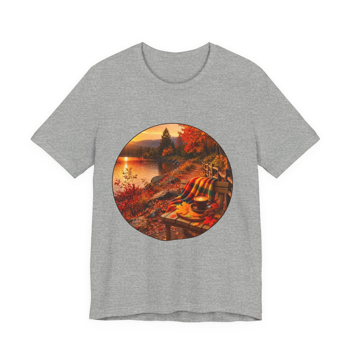 Autumn Lakeside Tee — Cozy Fall Picnic Scene