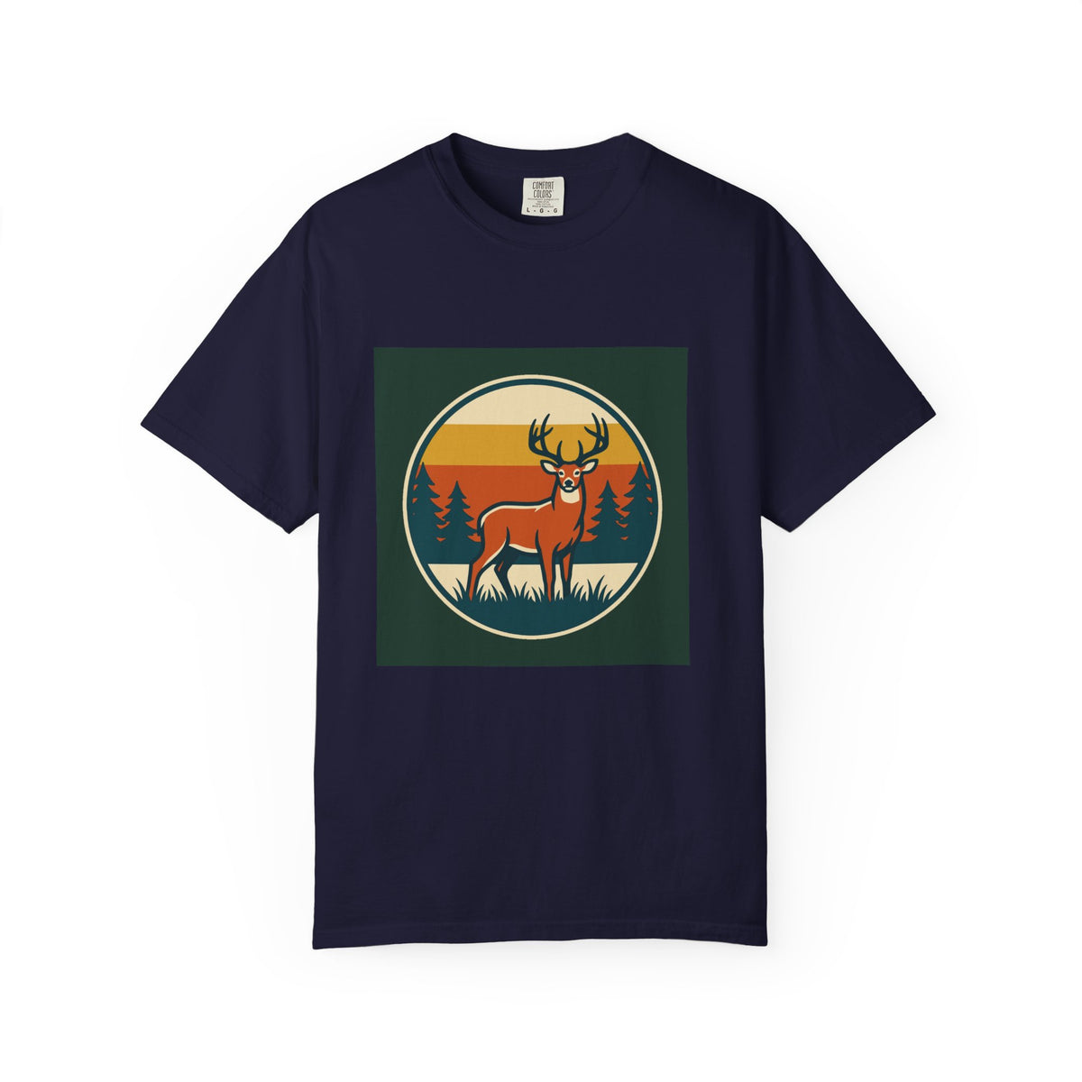 Deer Sunset Graphic T-Shirt