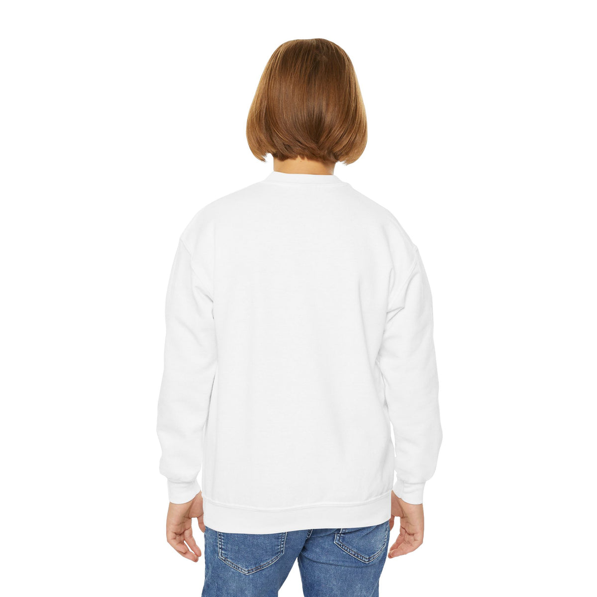 Youth Fishing Crewneck Sweatshirt – Retro Bass Jump Design