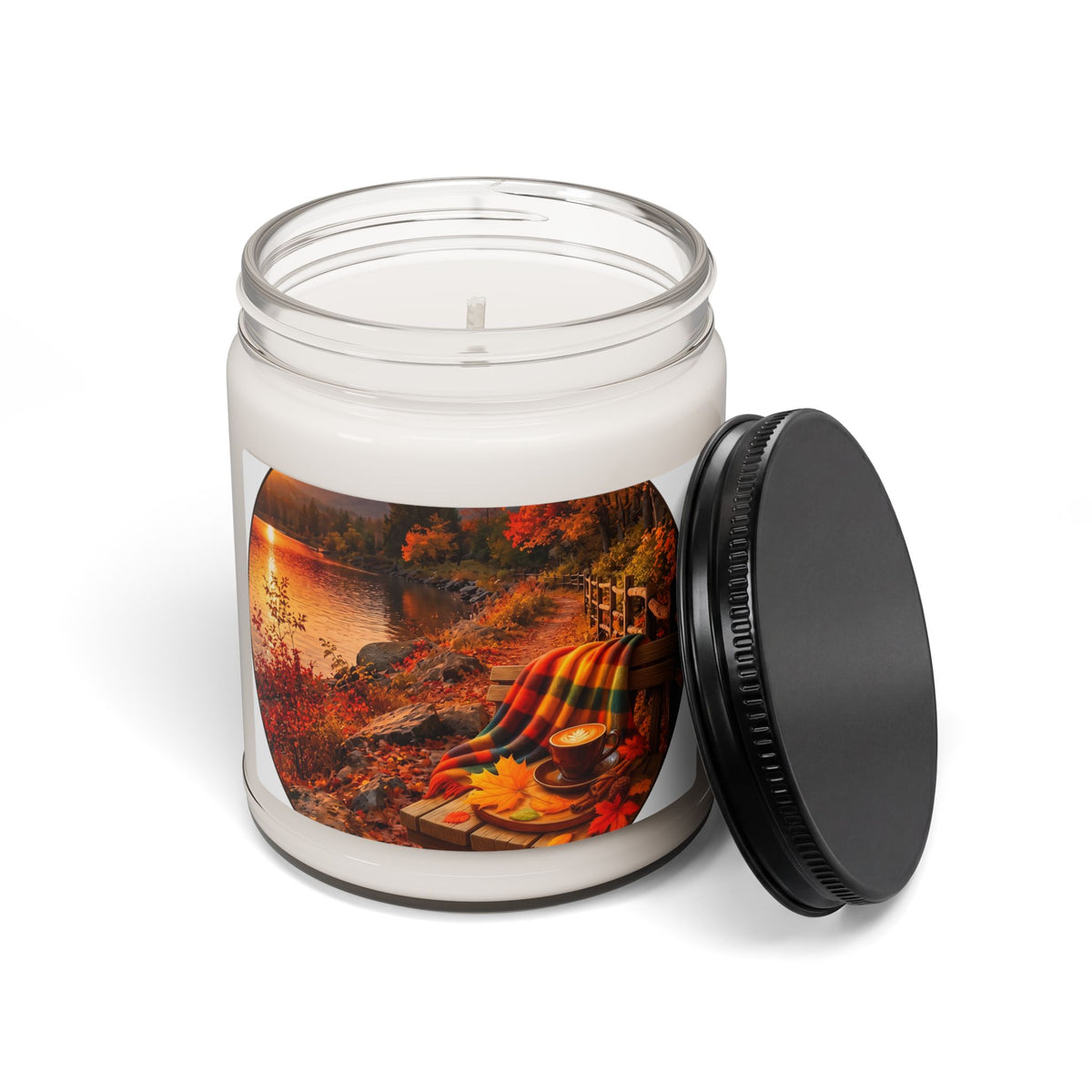 Autumn Lakeside Soy Candle — Cozy Fall Scented 9oz