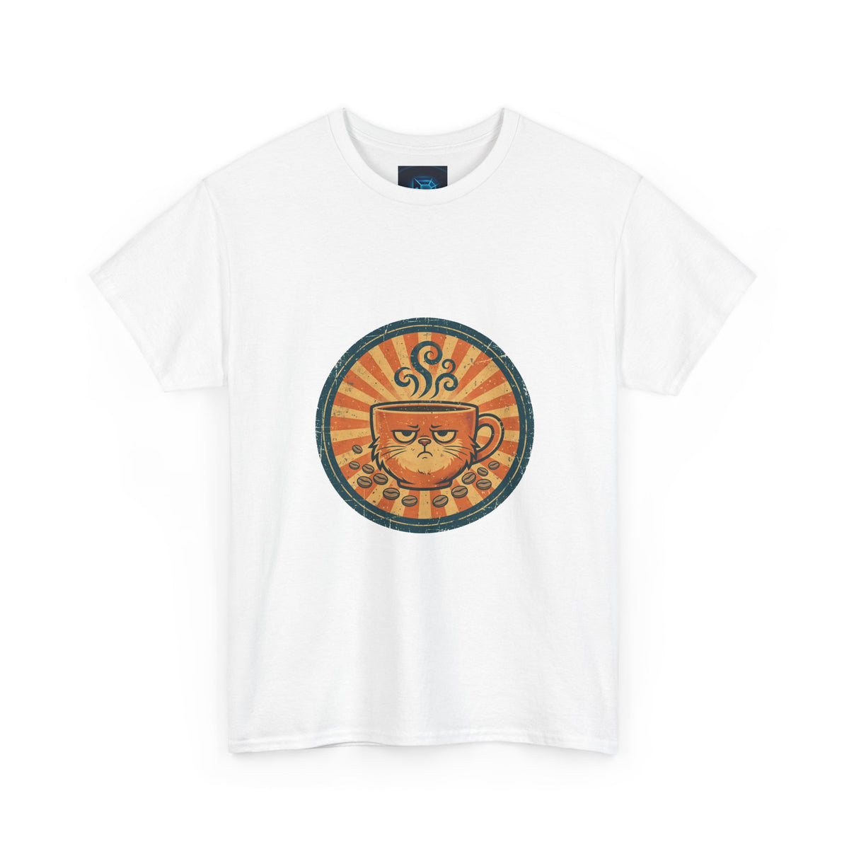 Decaf? Never Heard of Her Tee — Funny Coffee Badge