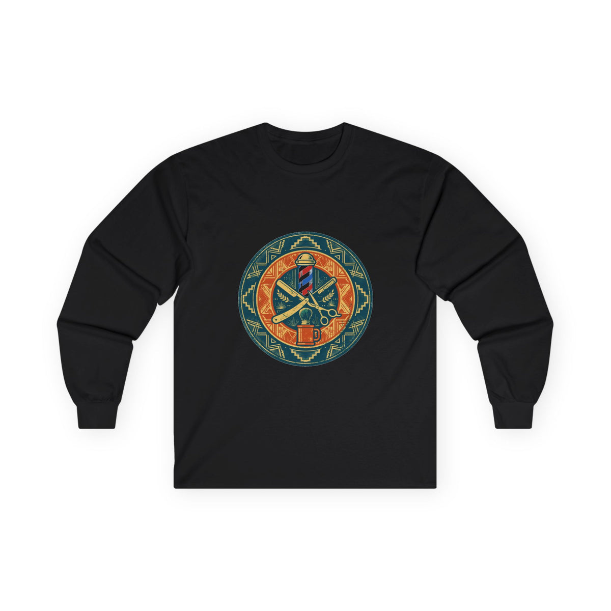Sharp & Dapper Long Sleeve — Vintage Barbershop Badge