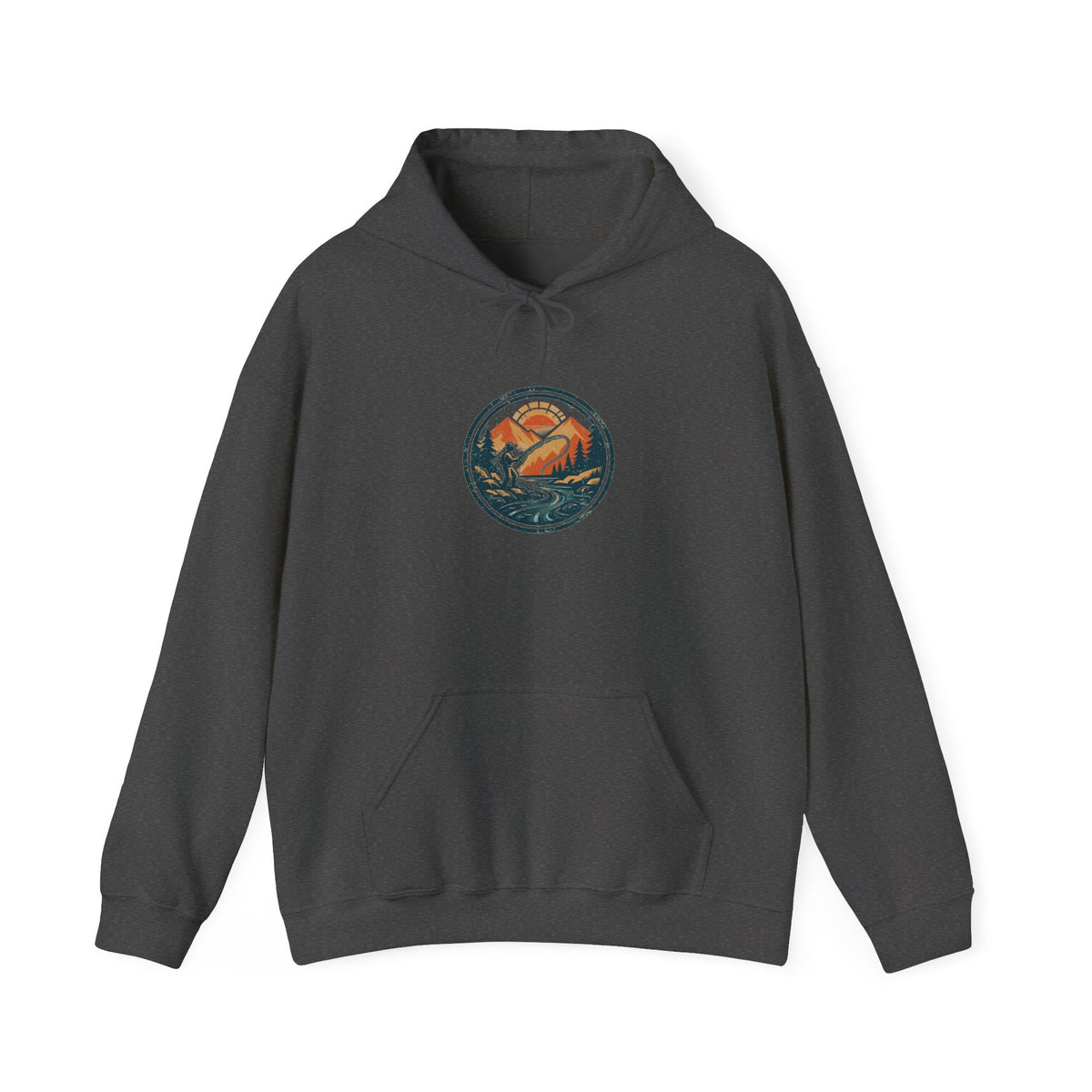 Drift & Cast Hoodie — Vintage Fly Fishing Badge