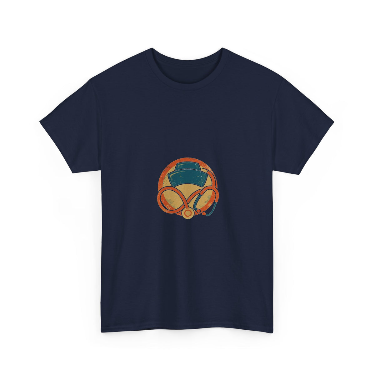 Night Shift Hero Tee — Vintage Nurse Badge