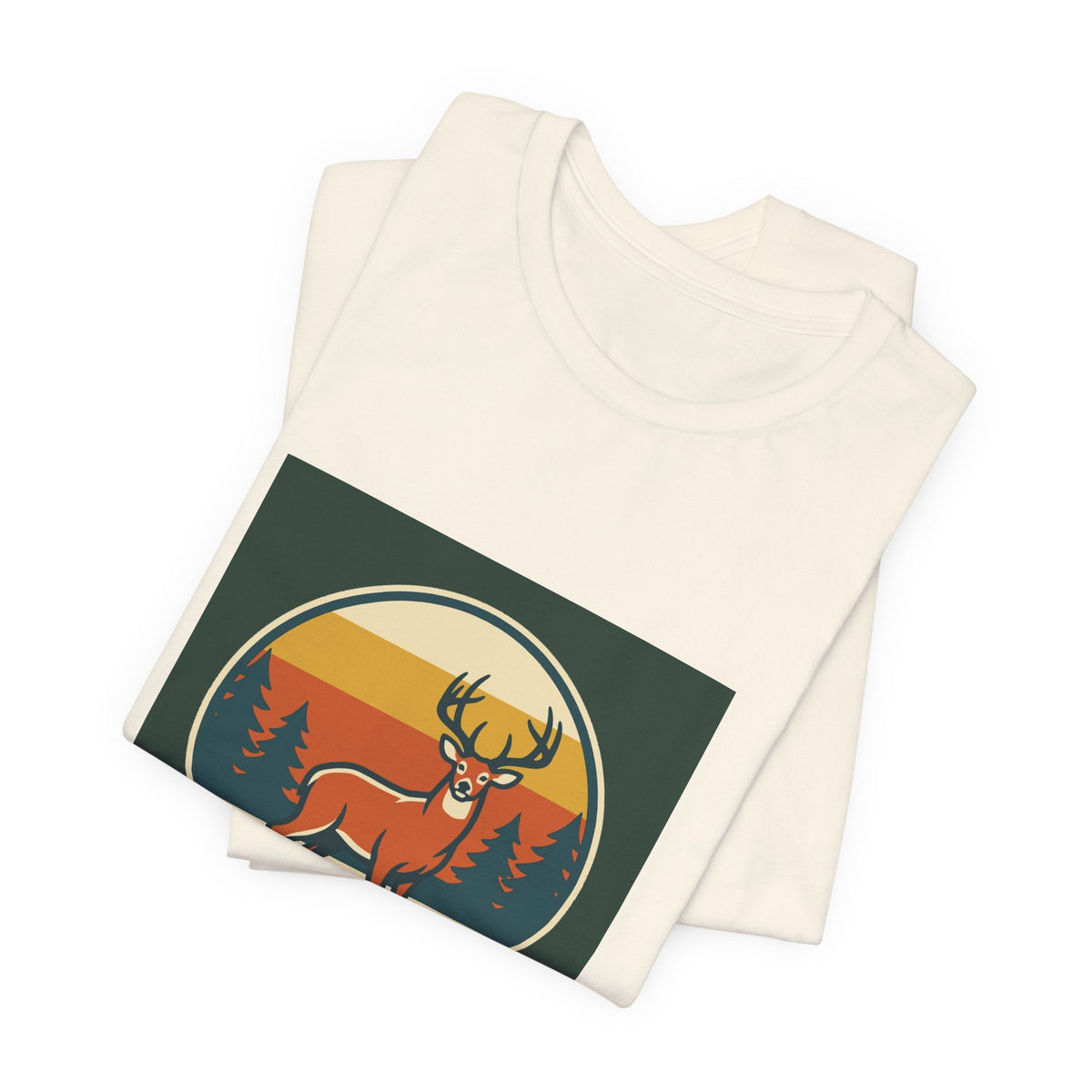 Retro Deer Graphic Tee — Vintage Sunset Buck T-Shirt