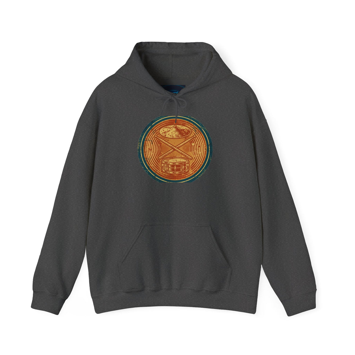 Backbeat Hoodie — Vintage Drum Badge