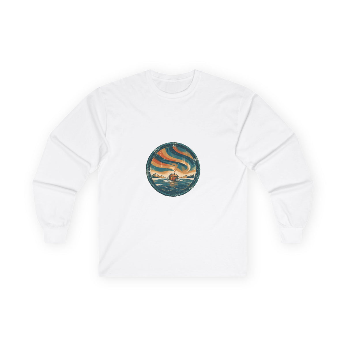 Hardwater Season Long Sleeve — Vintage Ice Fishing Badge