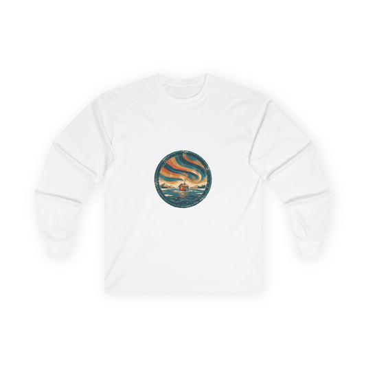 Hardwater Season Long Sleeve — Vintage Ice Fishing Badge