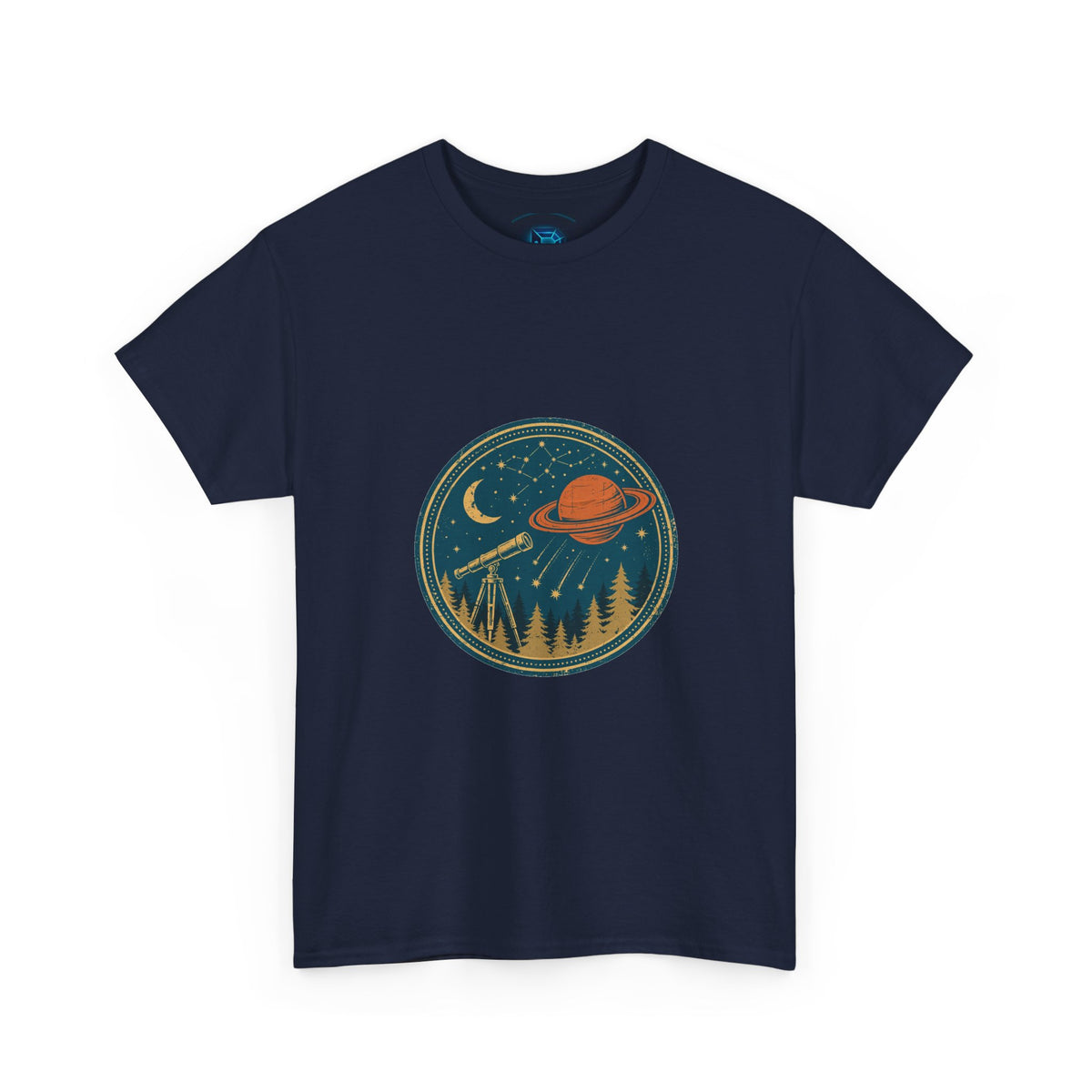Night Sky Watcher Tee — Vintage Stargazing Badge