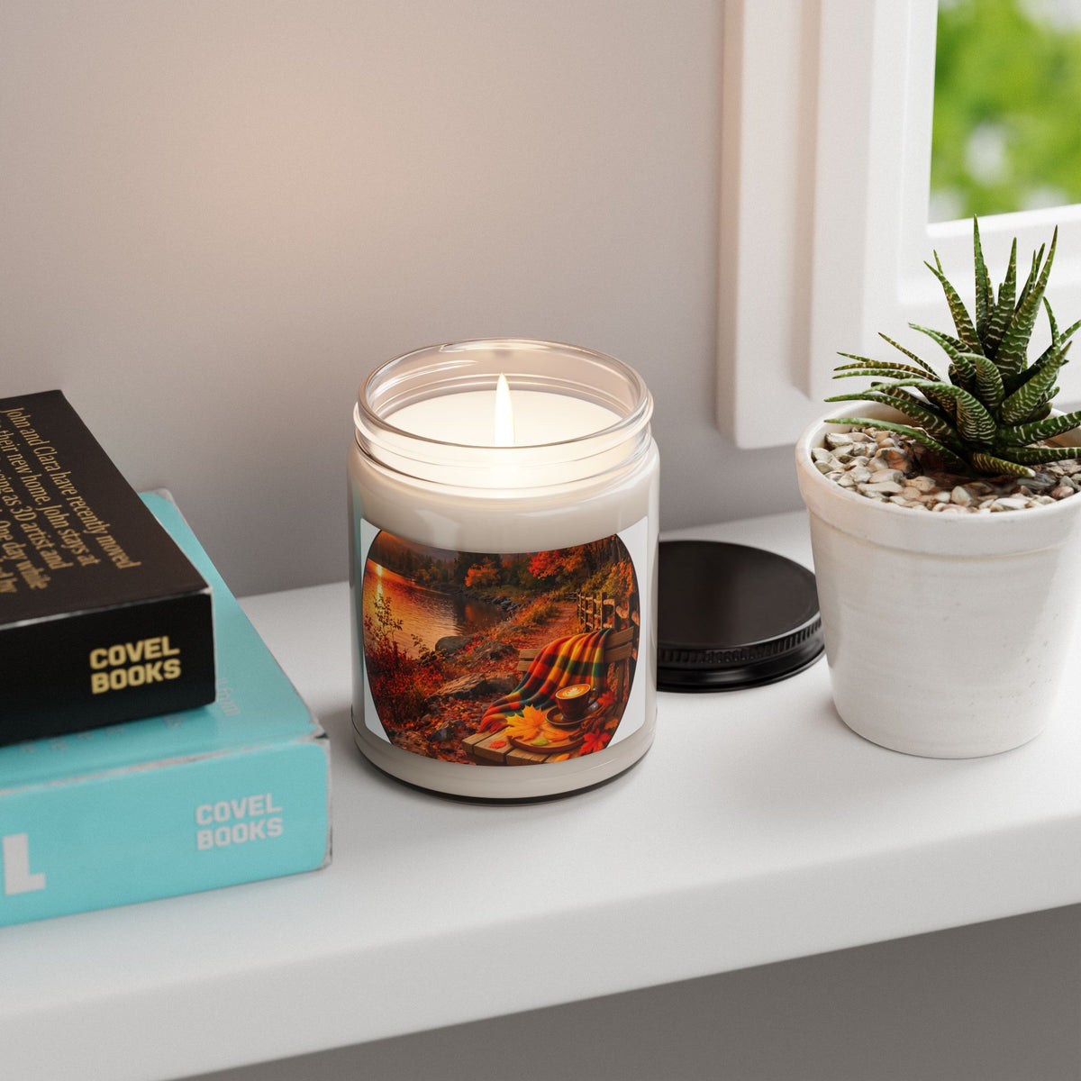Autumn Lakeside Soy Candle — Cozy Fall Scented 9oz