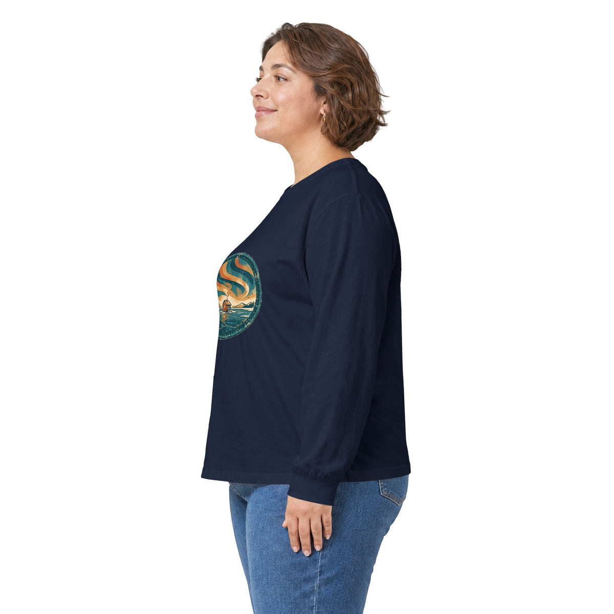 Hardwater Season Long Sleeve — Vintage Ice Fishing Badge