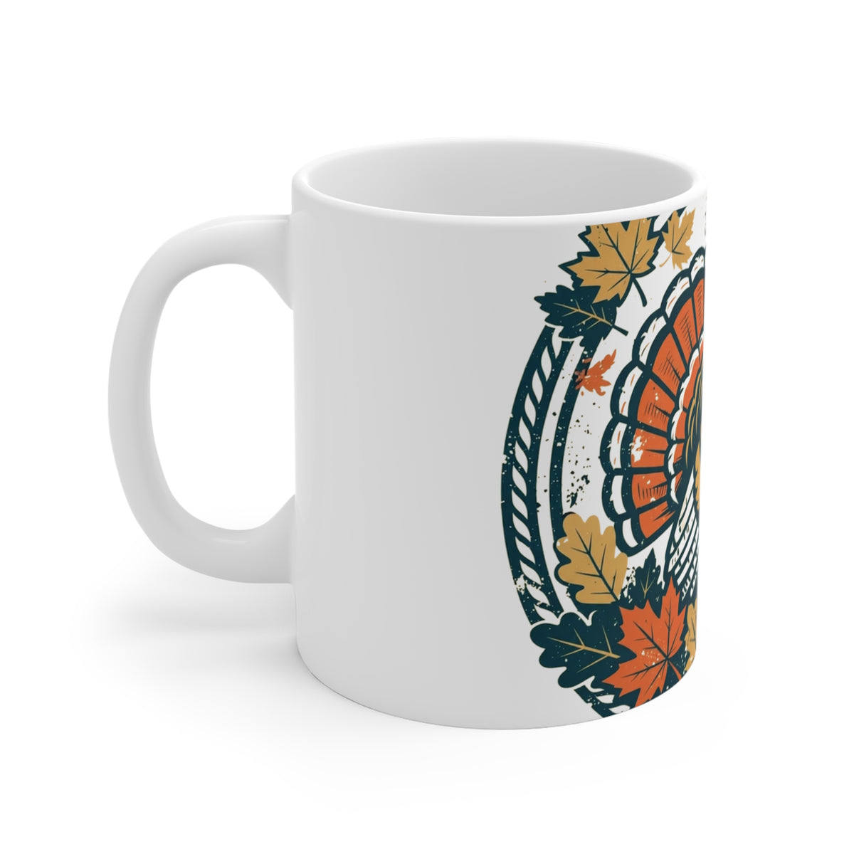 Gather Round Mug — Vintage Thanksgiving Badge