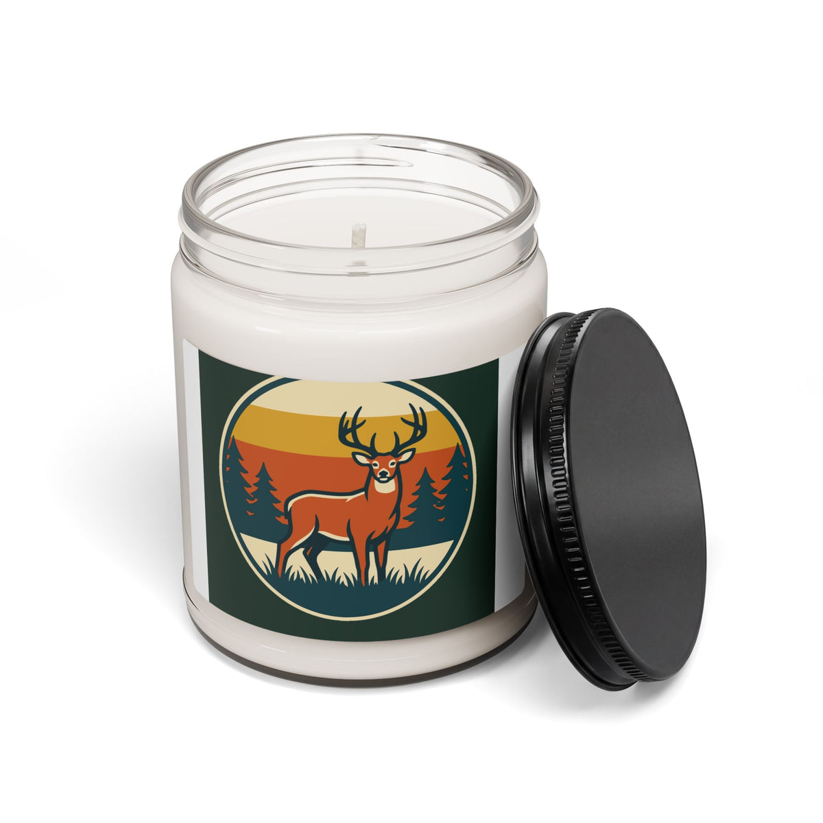 Deer Cabin Scented Soy Candle — 9oz Rustic Woodland Aroma