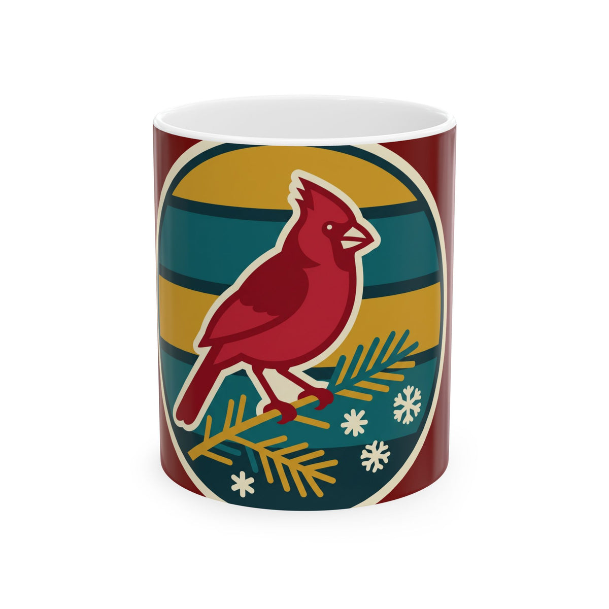 Cardinal Winter Mug – Holiday Ceramic Coffee Cup (11oz & 15oz)