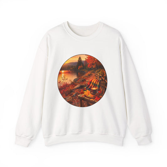 Autumn Lake Scenic Crewneck Sweatshirt