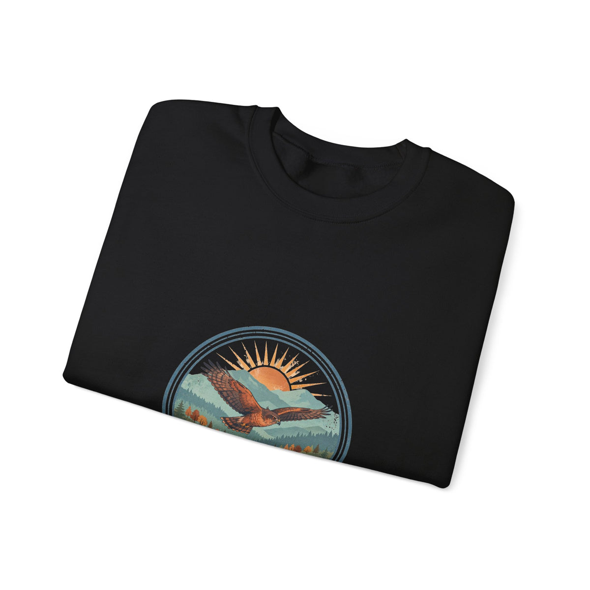 Hawk Watch Crewneck — Vintage Outdoor Badge