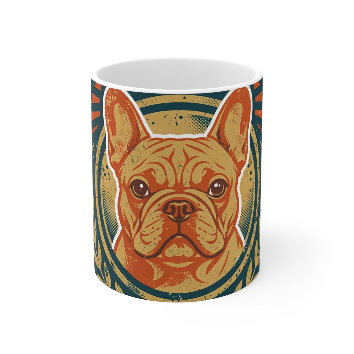 Bat Ears Mug — Vintage French Bulldog Badge
