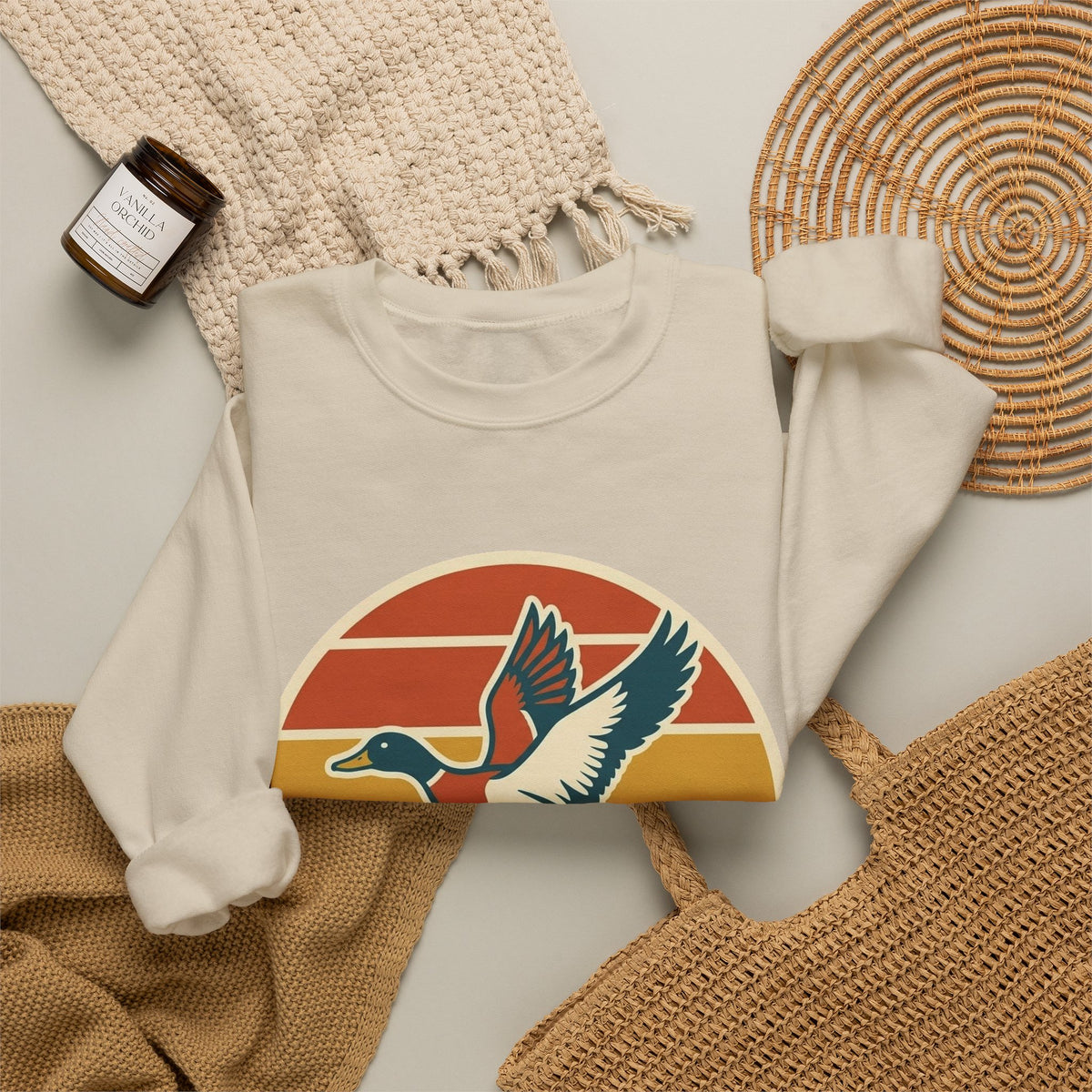 Duck Sunset Crewneck Sweatshirt