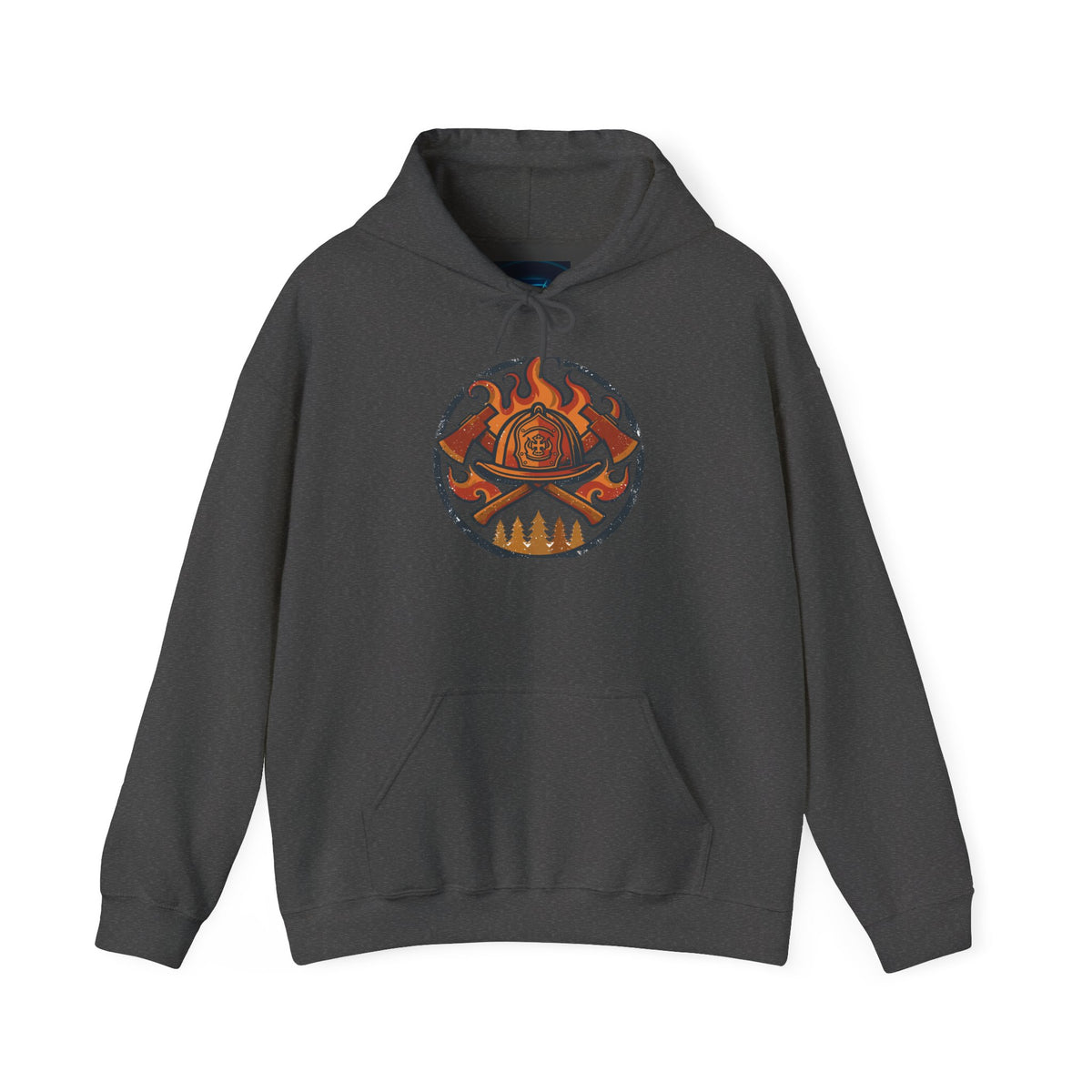 Ember Watch Hoodie — Vintage Firefighter Badge