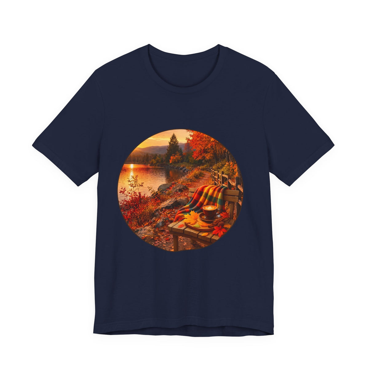 Autumn Lakeside Tee — Cozy Fall Picnic Scene