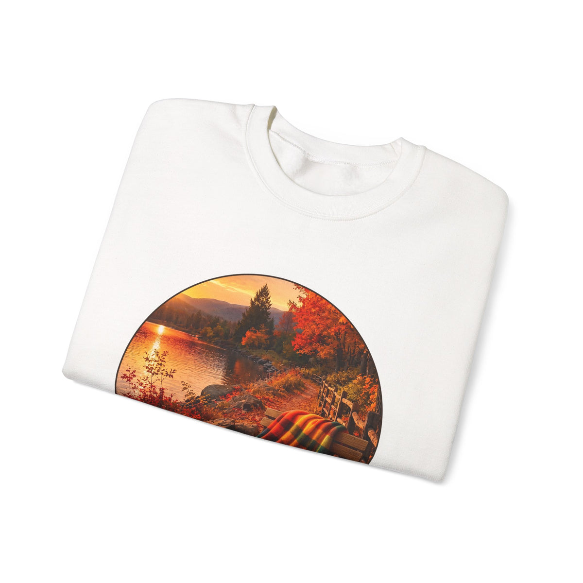Autumn Lake Scenic Crewneck Sweatshirt