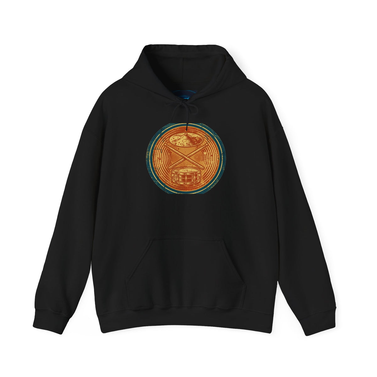 Backbeat Hoodie — Vintage Drum Badge