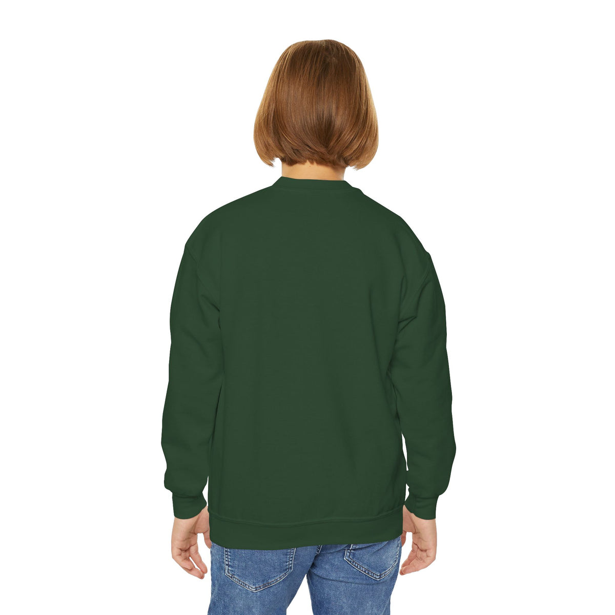 Youth Fishing Crewneck Sweatshirt – Retro Bass Jump Design