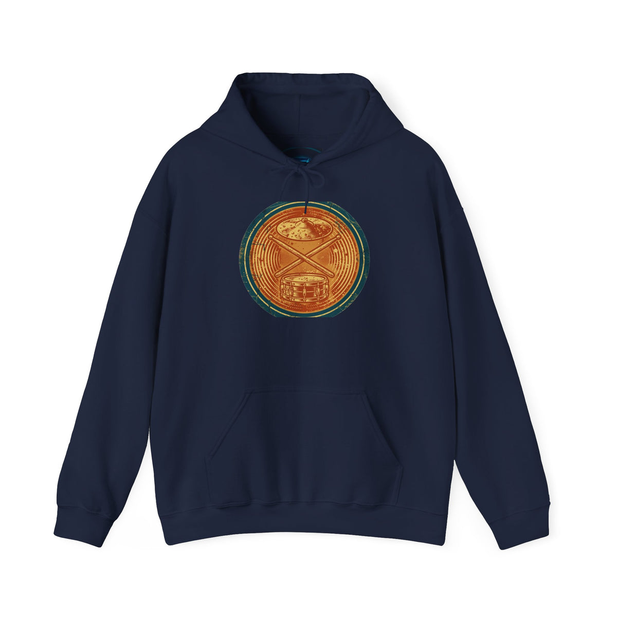 Backbeat Hoodie — Vintage Drum Badge