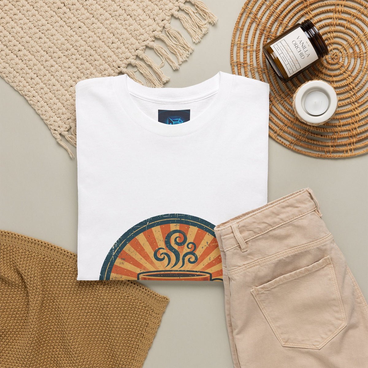 Decaf? Never Heard of Her Tee — Funny Coffee Badge