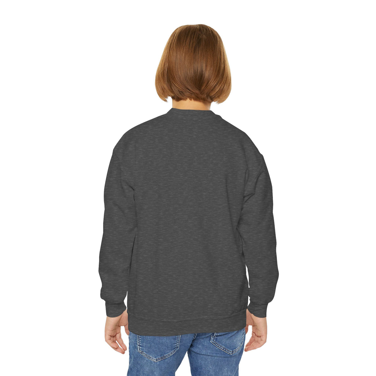 Youth Fishing Crewneck Sweatshirt – Retro Bass Jump Design