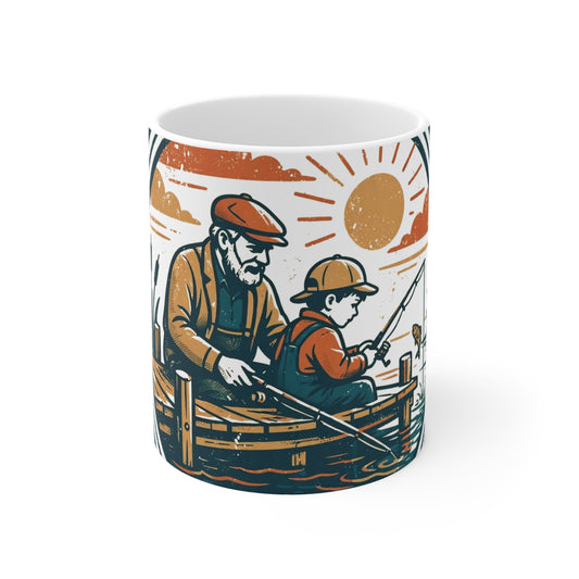 Grandpa's Fishing Trip Mug — Vintage Badge